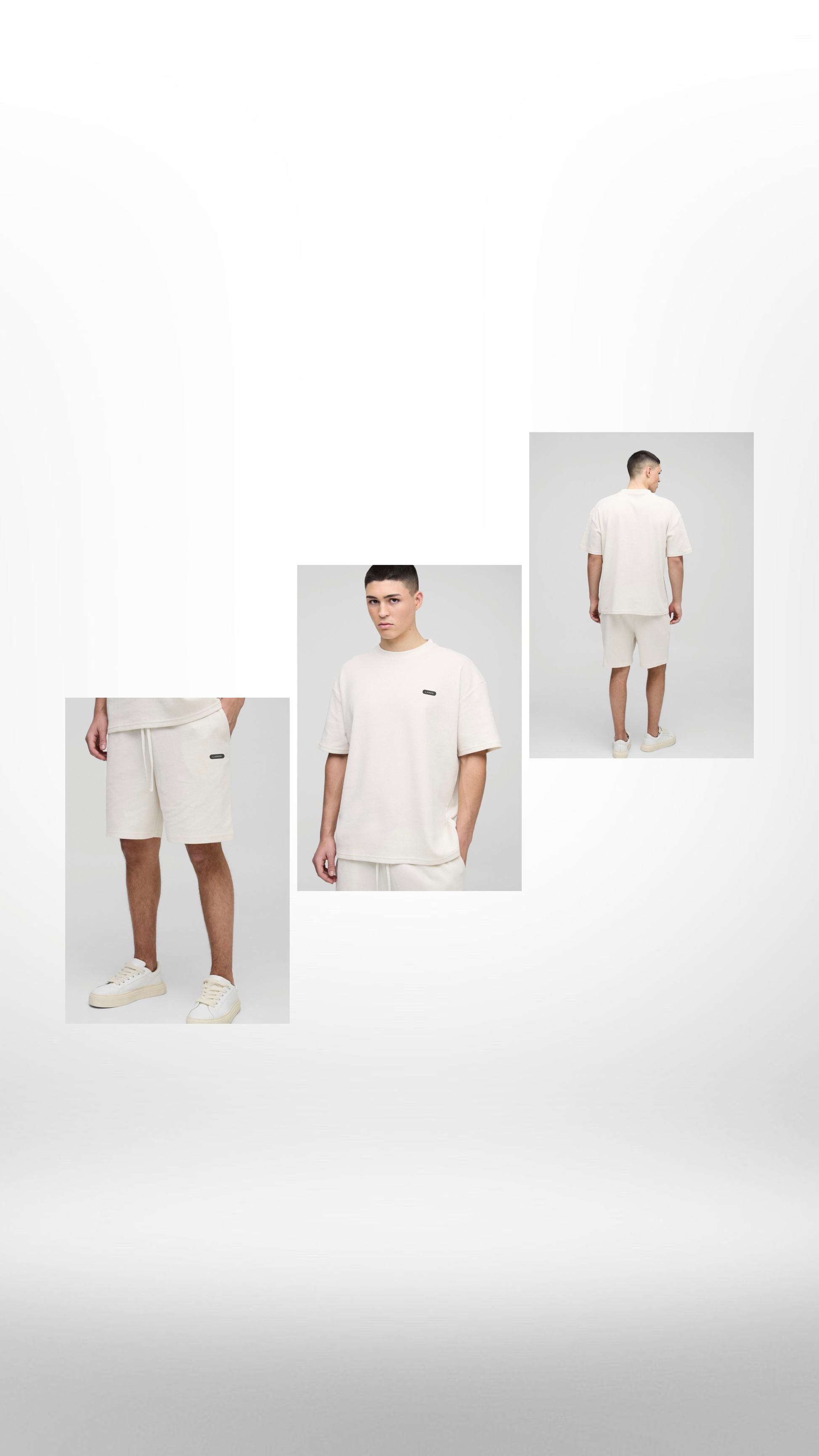 Cream Waffle Shorts