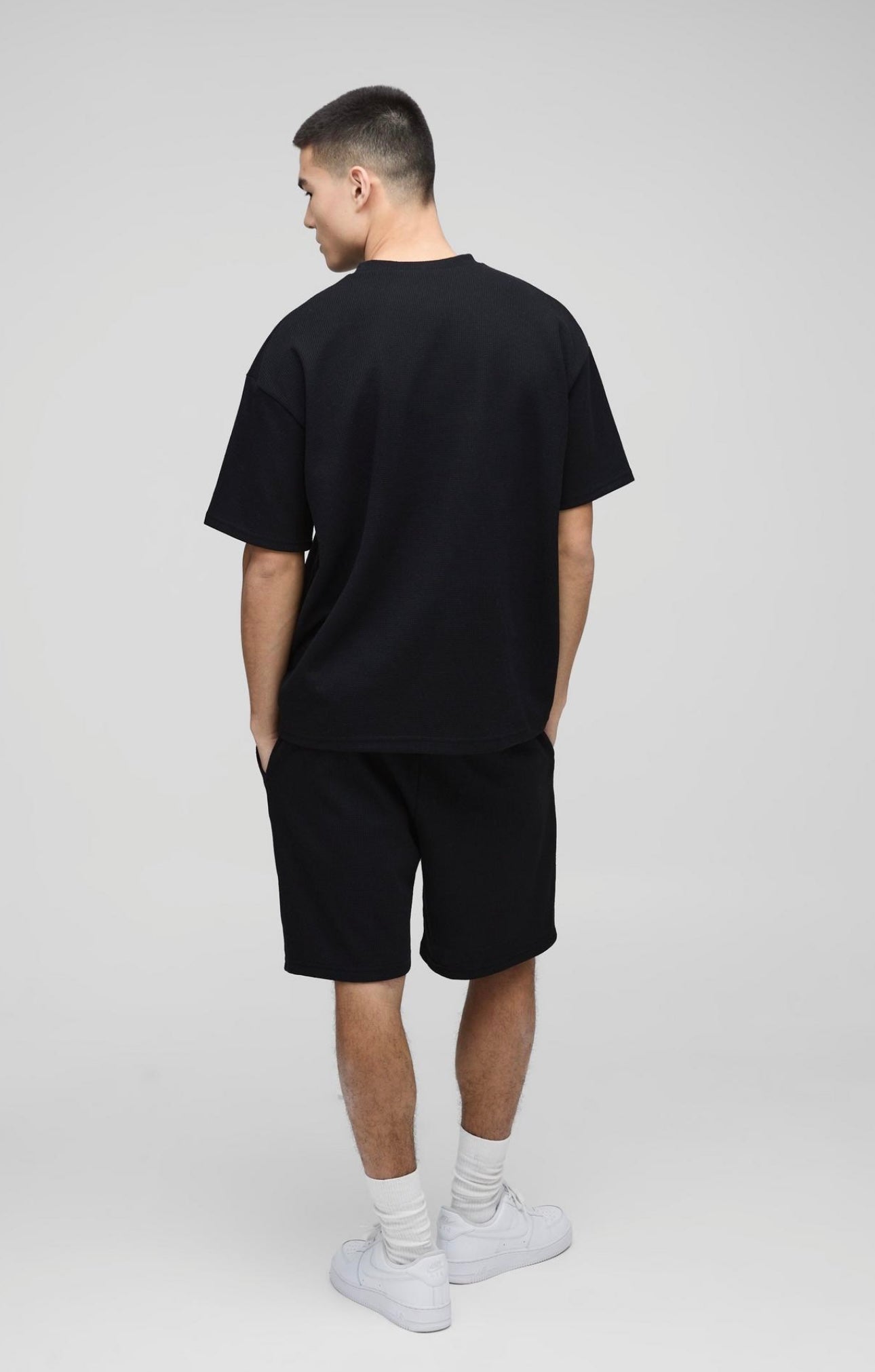 Black Waffle Shorts