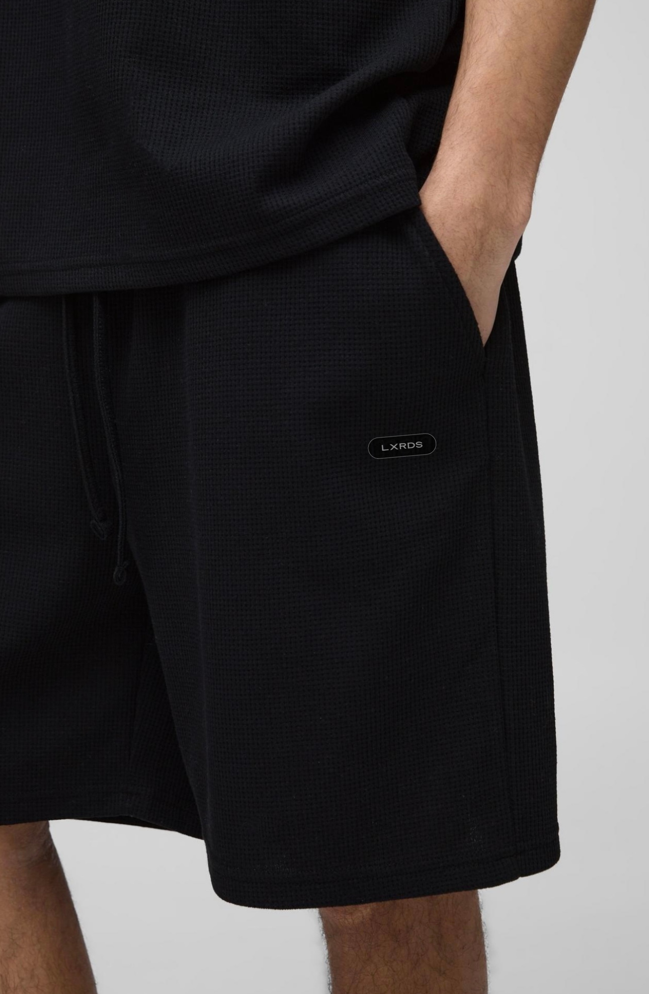 Black Waffle Shorts