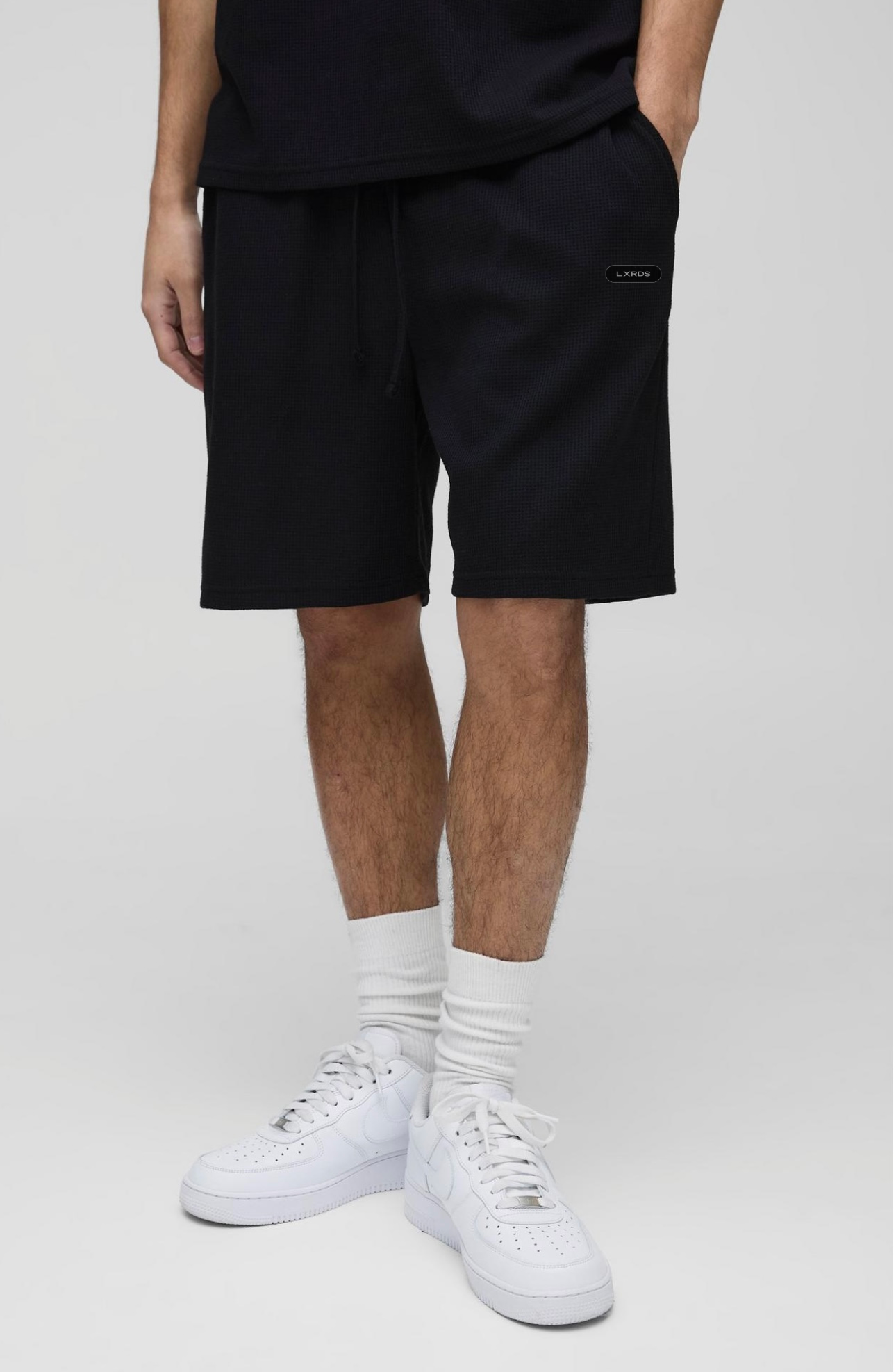 Black Waffle Shorts